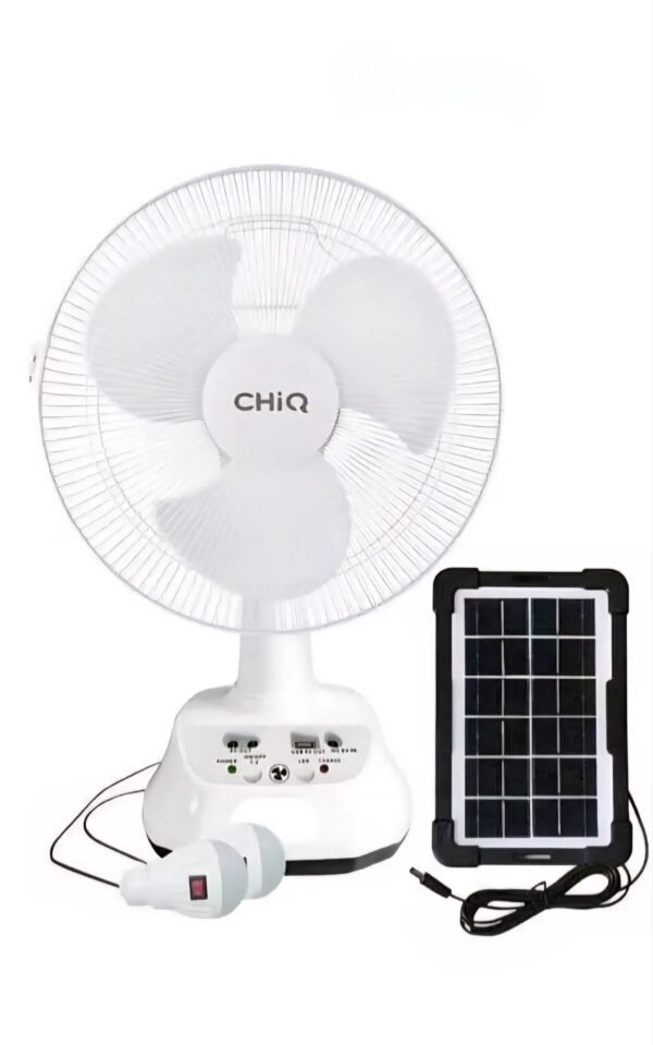 Ventilador recargable con panel solar